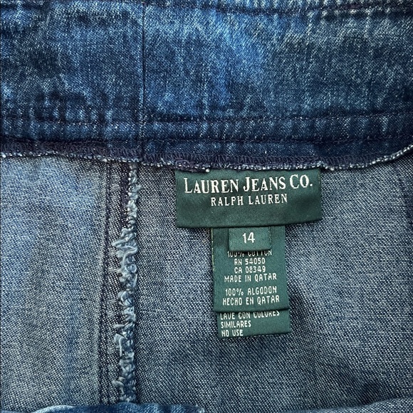 Lauren Jeans Co. Ralph Lauren Midi Jean Skirt Women’s Size 14 - Picture 2 of 7